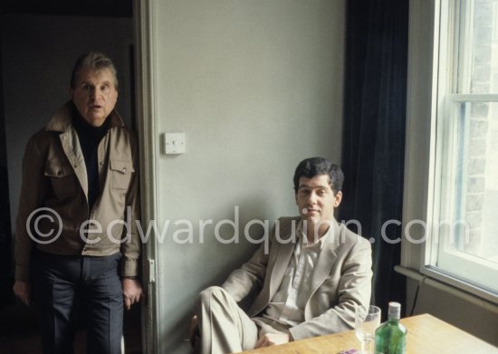 Francis Bacon and John Edwards at Bacon's Reece Mews studio. London 1980. - Photo by Edward Quinn