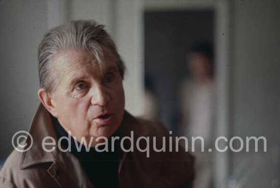 Francis Bacon at his Reece Mews studio. London 1980. - Photo by Edward Quinn