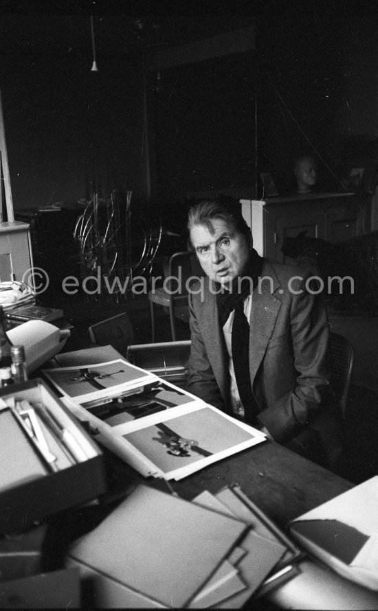 Francis Bacon at his Reece Mews Studio. London 1980. - Photo by Edward Quinn