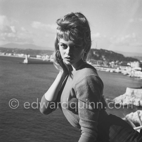 Brigitte Bardot at Coco Beach. Nice 1955. - Photo by Edward Quinn