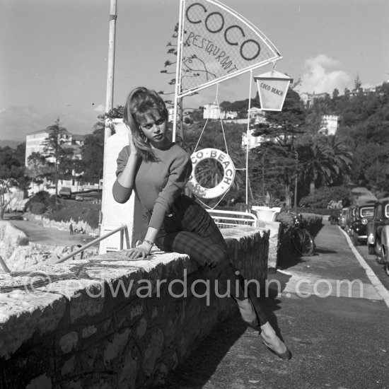 Brigitte Bardot at Coco Beach. Nice 1955. - Photo by Edward Quinn