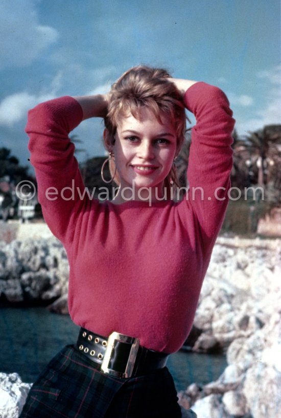 Brigitte Bardot at Coco Beach. Nice 1955. - Photo by Edward Quinn