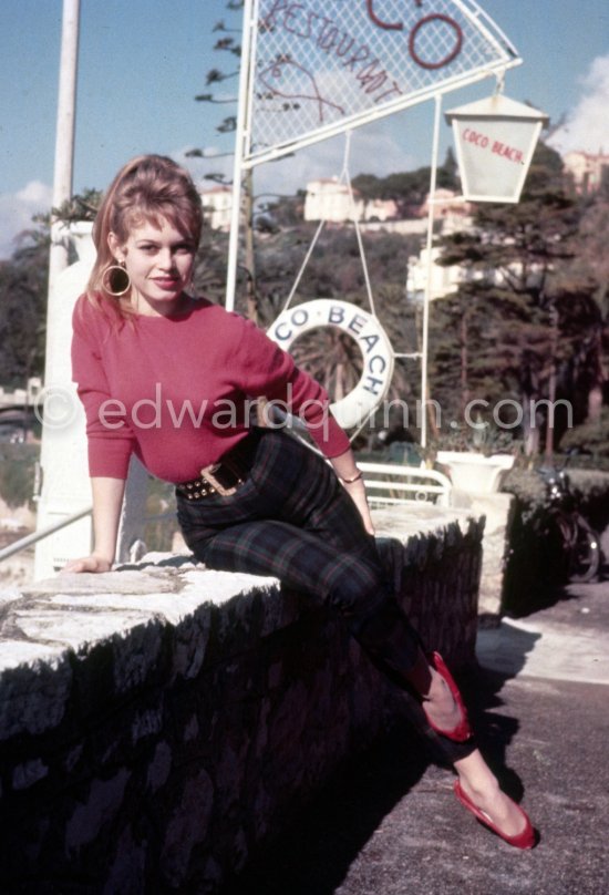 Brigitte Bardot at Coco Beach. Nice 1955. - Photo by Edward Quinn