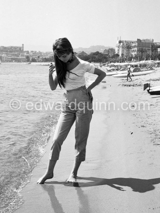 Brigitte Bardot. Cannes Film Festival 1955. - Photo by Edward Quinn