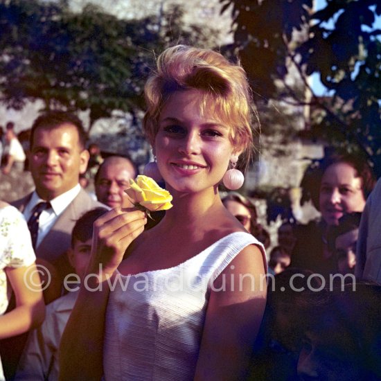 Brigitte Bardot, "Fête de la Reine de la Rose". La Colle-sur-Loup 1956. - Photo by Edward Quinn