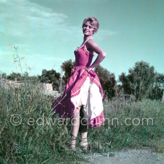 Brigitte Bardot during filming of "Et Dieu créa la femme". Studios de la Victorine, Nice 1956. - Photo by Edward Quinn