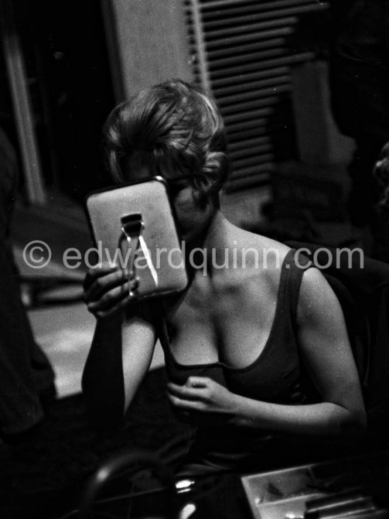 Brigitte Bardot. During filming of "Et Dieu créa la femme". Studios de la Victorine, Nice 1956. - Photo by Edward Quinn