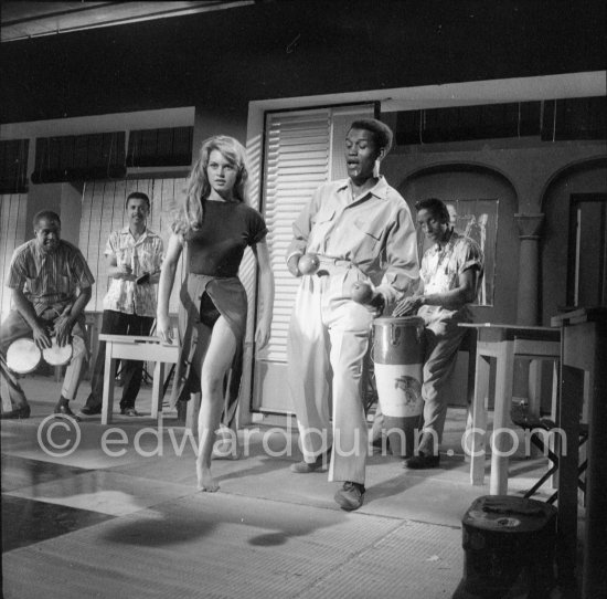 Brigitte Bardot dancing the Mambo for the film "Et Dieu créa la femme" ("And God Created Women"). Studios de la Victorine, Nice 1956. - Photo by Edward Quinn