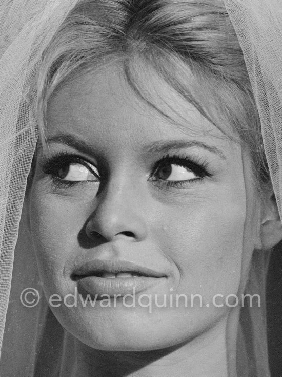 Brigitte Bardot during filming of "Voulez-vous danser avec moi?". Studios de la Victorine, Nice 1959. - Photo by Edward Quinn