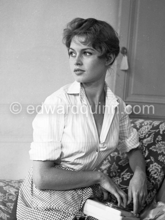 Brigitte Bardot. Nice 1955. - Photo by Edward Quinn