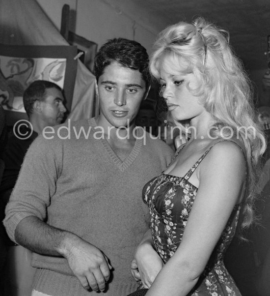 Brigitte Bardot and Sacha Distel. Saint-Tropez 1958. - Photo by Edward Quinn