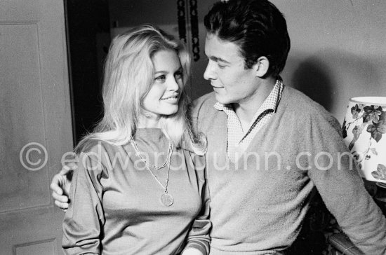 Brigitte Bardot and Jacques Charrier, at the time of their honeymoon. Saint-Tropez 1959. - Photo by Edward Quinn