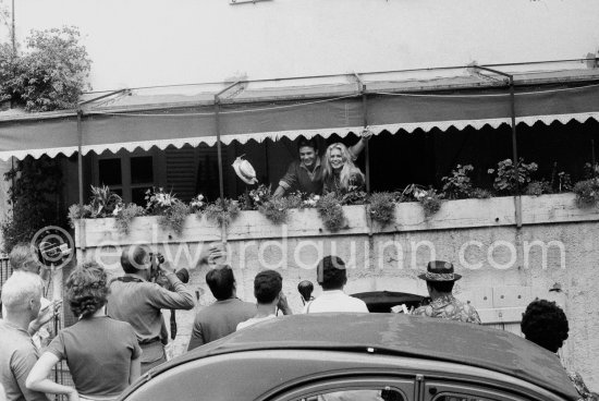 Honeymoon: Brigitte Bardot and Jacques Charrier, Saint-Tropez 1959. - Photo by Edward Quinn