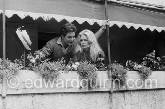 Honeymoon: Brigitte Bardot and Jacques Charrier, Saint-Tropez 1959. - Photo by Edward Quinn