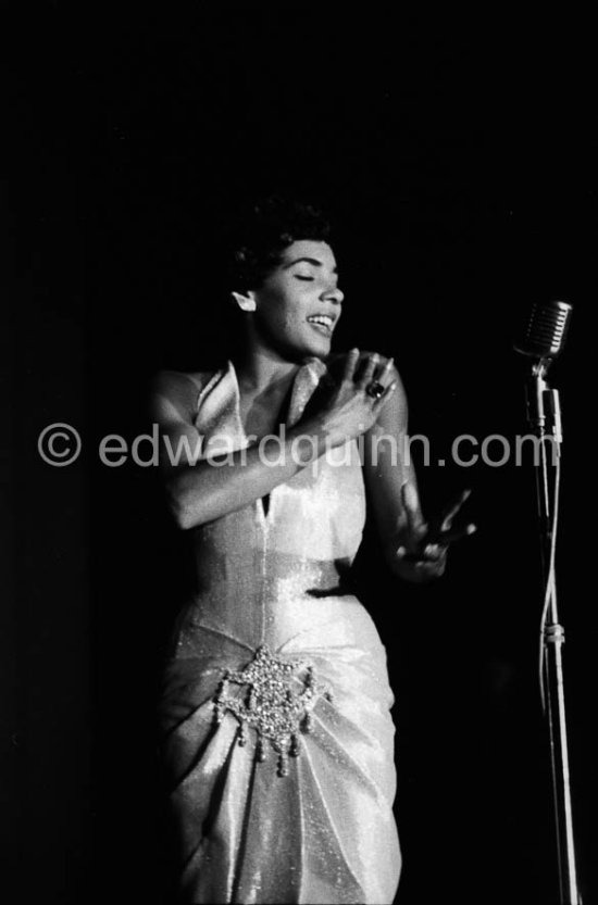 Shirley Bassey, Jazz Singer. Monte Carlo Polio Gala 1957. - Photo by Edward Quinn