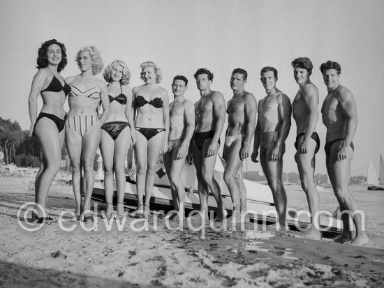 Beauty contest "Venus et Apollo". Juan-les-Pins 1951. - Photo by Edward Quinn
