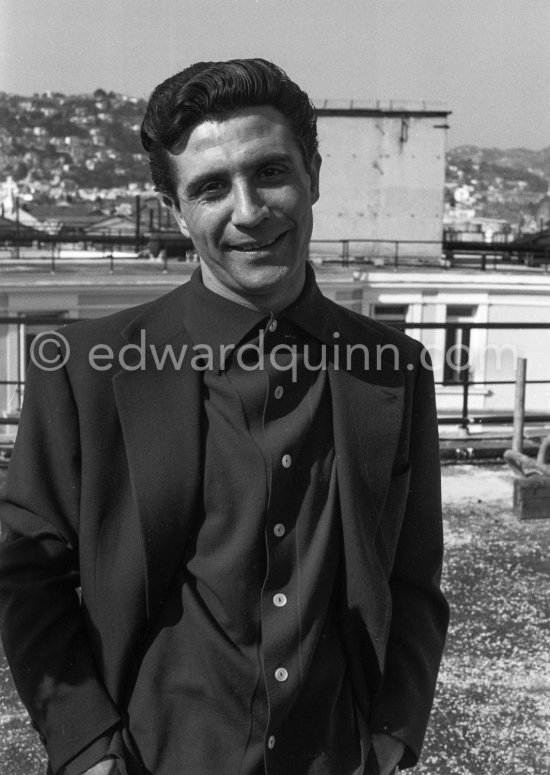 Gilbert Bécaud in Nice for a concert 1958. - Photo by Edward Quinn