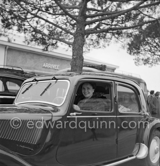 The Begum Aga Khan. Nice 1951. Car: 1950 Citroën Traction Avant 11BL Légère - Photo by Edward Quinn