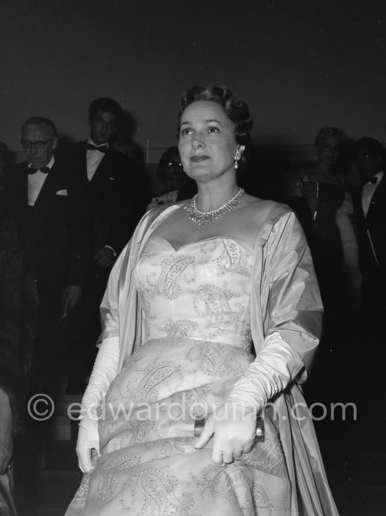 The Begum Aga Khan. Cannes Film Festival 1956. - Photo by Edward Quinn