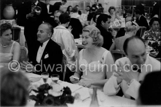 Ingrid Bergman at a gala dinner during the Cannes Film Festival 1956. - Photo by Edward Quinn