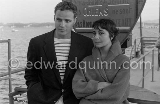 In 1954 Marlon Brando came to Bandol, a small town near Toulon, to visit his fiancée Josanne Mariani-Bérenger, daughter of a fisherman. Brando liked Bandol, as nobody really knew who he was. At first he refused to be photographed, but later he came out for a walk along the harbor and even smiled when he saw the photographer. Brando announced his engagement to the press, however the love affair ended abruptly when he returned to America. Bandol 1954. - Photo by Edward Quinn