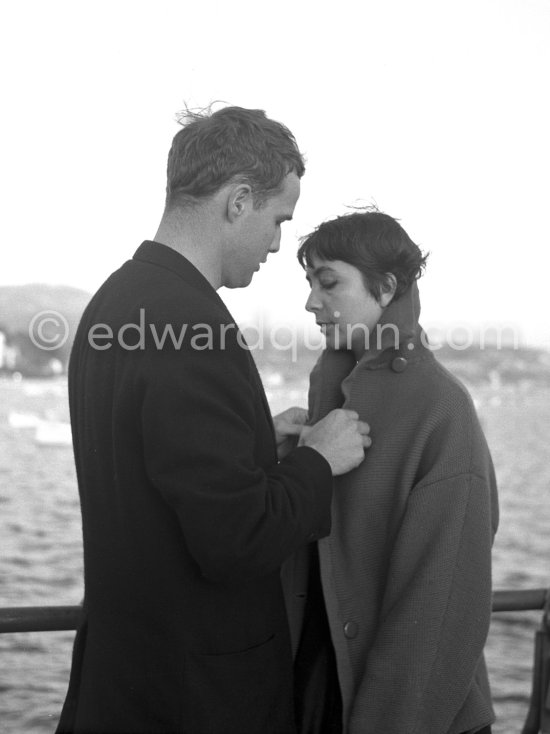 In 1954 Marlon Brando came to Bandol, a small town near Toulon, to visit his fiancée Josanne Mariani-Bérenger, daughter of a fisherman. Brando liked Bandol, as nobody really knew who he was. At first he refused to be photographed, but later he came out for a walk along the harbor and even smiled when he saw the photographer. Brando announced his engagement to the press, however the love affair ended abruptly when he returned to America. Bandol 1954. - Photo by Edward Quinn