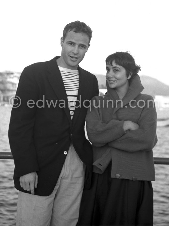 In 1954 Marlon Brando came to Bandol, a small town near Toulon, to visit his fiancée Josanne Mariani-Bérenger, daughter of a fisherman. Brando liked Bandol, as nobody really knew who he was. At first he refused to be photographed, but later he came out for a walk along the harbor and even smiled when he saw the photographer. Brando announced his engagement to the press, however the love affair ended abruptly when he returned to America. Bandol 1954. - Photo by Edward Quinn