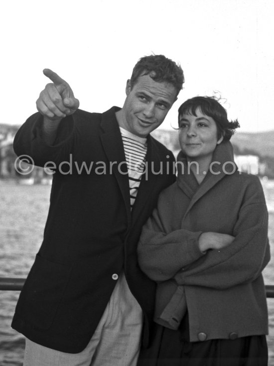 In 1954 Marlon Brando came to Bandol, a small town near Toulon, to visit his fiancée Josanne Mariani-Bérenger, daughter of a fisherman. Brando liked Bandol, as nobody really knew who he was. At first he refused to be photographed, but later he came out for a walk along the harbor and even smiled when he saw the photographer. Brando announced his engagement to the press, however the love affair ended abruptly when he returned to America. Bandol 1954. - Photo by Edward Quinn