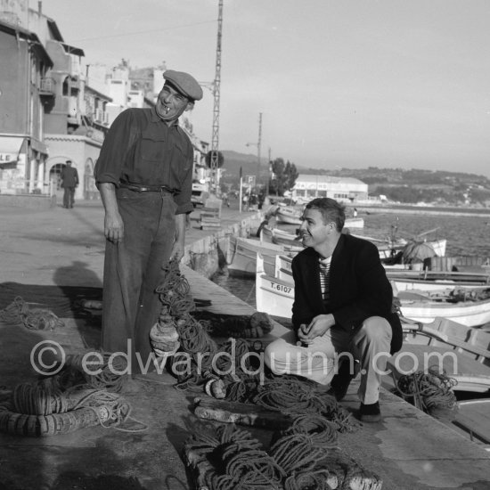 Marlon Brando at the port in Bandol 1954. - Photo by Edward Quinn