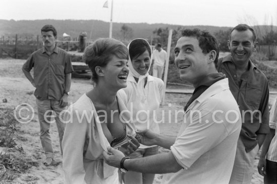 Claude Brasseur and Sylvia Sorrente. Saint-Tropez 1960. - Photo by Edward Quinn