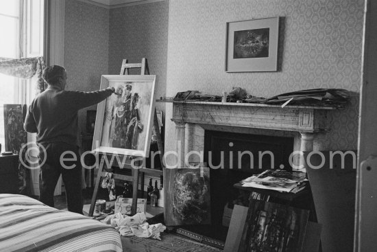 Irish painter and writer George Campbell. Dublin 1963. - Photo by Edward Quinn
