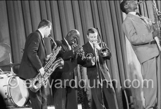 Teddy Buckner. Jazz Festival, Cannes 1958 - Photo by Edward Quinn