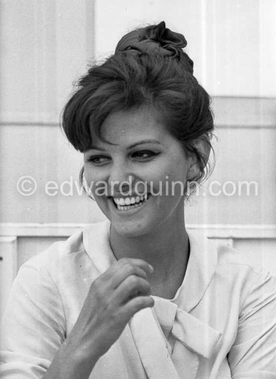 Claudia Cardinale at the Carlton Beach, Cannes 1961. - Photo by Edward Quinn