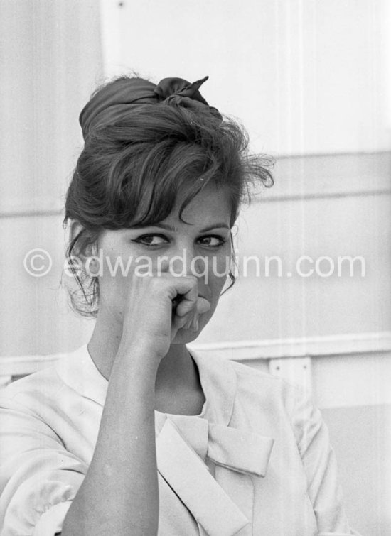 Claudia Cardinale at the Carlton Beach, Cannes 1961. - Photo by Edward Quinn