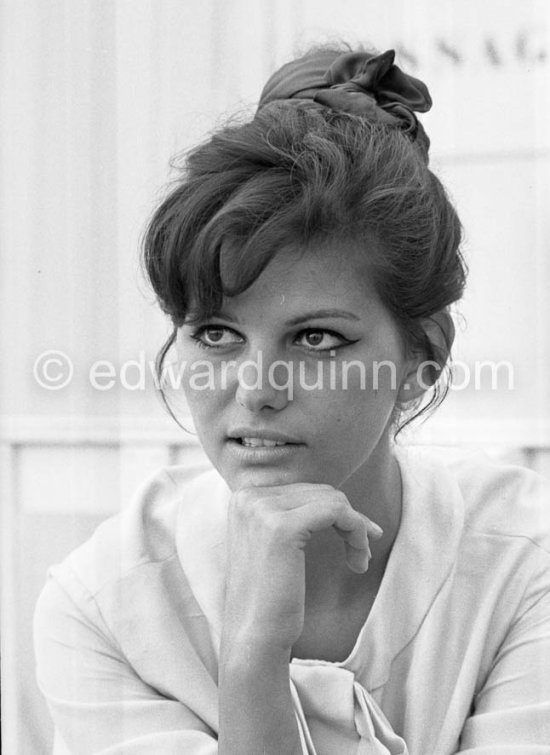 Claudia Cardinale at the Carlton Beach, Cannes 1961. - Photo by Edward Quinn