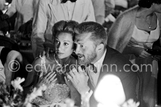 More than 1000 people assisted the Monte Carlo gala evening in aid of the polio victims in 1955. Amongst the guests were Kirk Douglas and Martine Carol. Monte Carlo 1955. - Photo by Edward Quinn