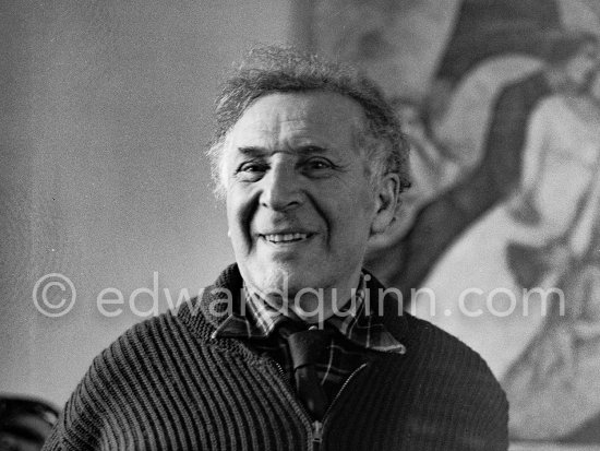 Marc Chagall at his home. Saint-Paul-de-Vence 1953. - Photo by Edward Quinn