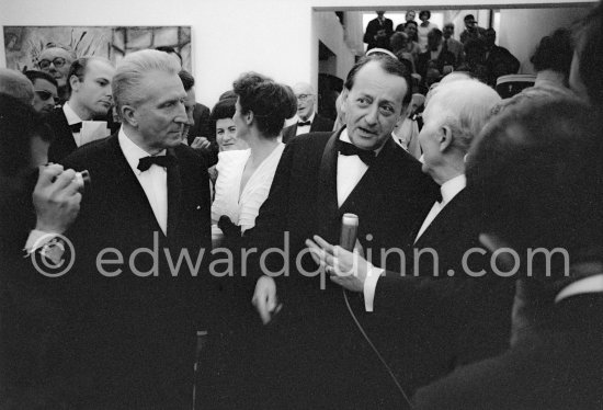 Marc Chagall, André Malraux, Aimé Maeght. Inauguration of the Fondation Maeght. Saint-Paul-de-Vence 1964. - Photo by Edward Quinn