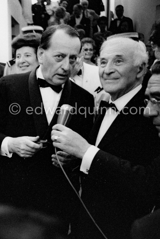 Marc Chagall, André Malraux, Aimé Maeght. Inauguration of the Fondation Maeght. Saint-Paul-de-Vence 1964. - Photo by Edward Quinn
