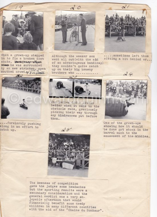 Children’s rallye on the original Grand Prix Race Track. Monte Carlo 1951. - Photo by Edward Quinn