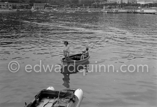 Sir Winston Churchill Jr., Monaco harbor 1954. - Photo by Edward Quinn