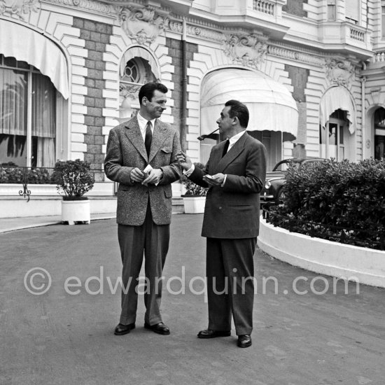 Henri-Georges Clouzot and Yves Montand, Cannes Film Festival 1959. - Photo by Edward Quinn