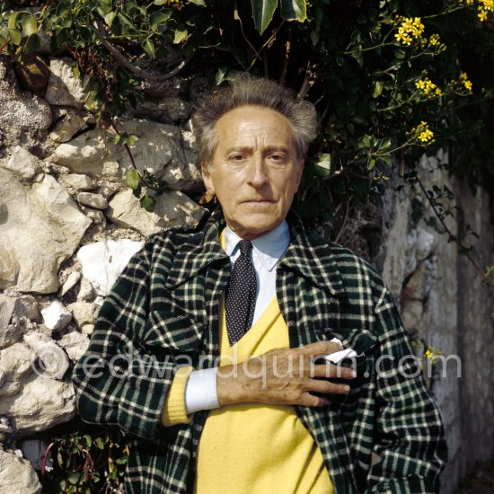 Jean Cocteau. Villefranche-sur-Mer 1956. - Photo by Edward Quinn