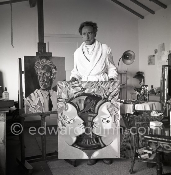 Jean Cocteau at Villa Santo Sospir. Saint-Jean-Cap-Ferrat 1952. - Photo by Edward Quinn