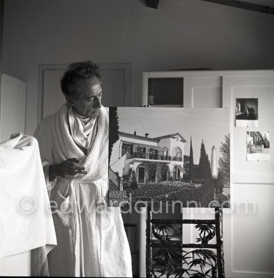 Jean Cocteau at Villa Santo Sospir. Saint-Jean-Cap-Ferrat 1952. - Photo by Edward Quinn