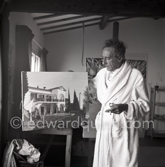 Jean Cocteau at Villa Santo Sospir. Saint-Jean-Cap-Ferrat 1952. - Photo by Edward Quinn