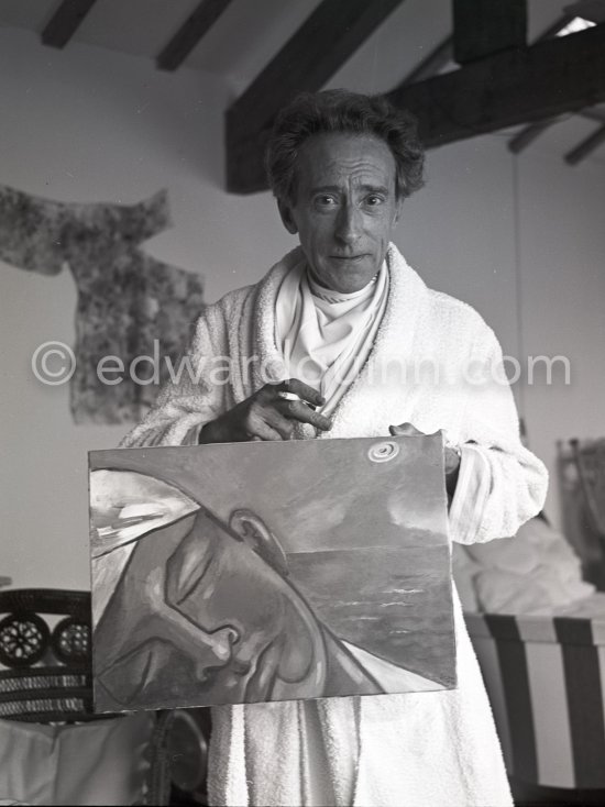 Jean Cocteau at Villa Santo Sospir. Saint-Jean-Cap-Ferrat 1952. - Photo by Edward Quinn