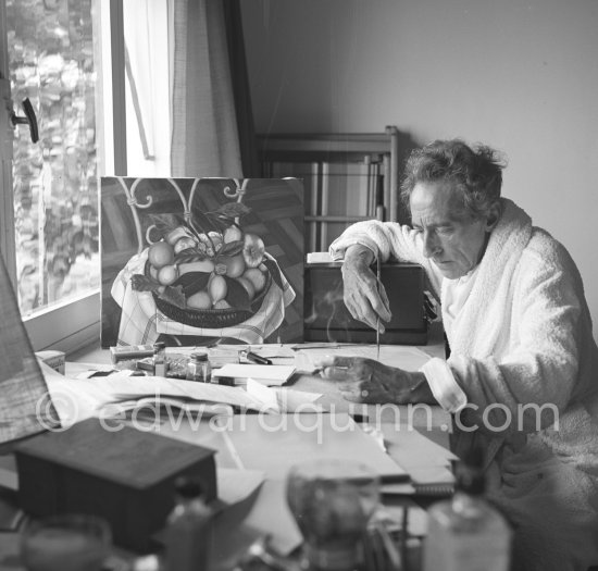 Jean Cocteau at Villa Santo Sospir. Saint-Jean-Cap-Ferrat 1952. - Photo by Edward Quinn