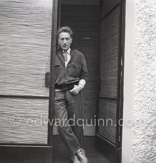 Jean Cocteau at Villa Santo Sospir. Saint-Jean-Cap-Ferrat 1954. - Photo by Edward Quinn