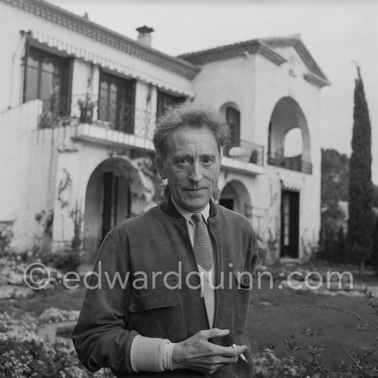 Jean Cocteau at Villa Santo Sospir. Saint-Jean-Cap-Ferrat 1954. - Photo by Edward Quinn